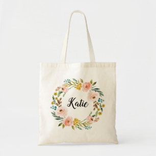 Bridesmaid Tote Bag Vorschlag Custom Kranz Blume Tragetasche