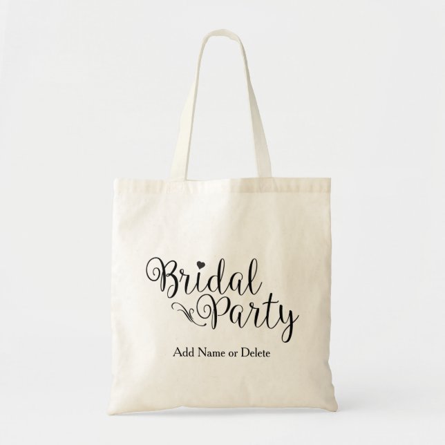 Bridesmaid Tote Budget Canvas Tote Bag Tragetasche (Vorne)