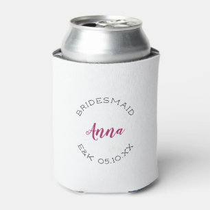 Bridesmaid Typographic Can Cooler Dosenkühler
