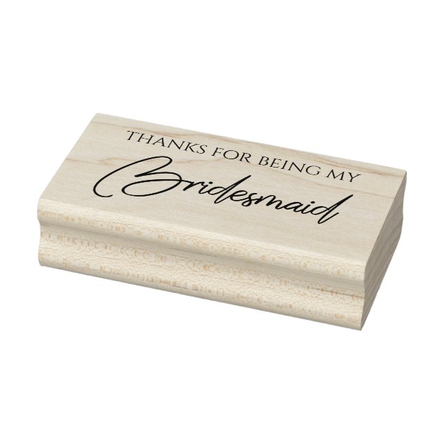 Bridesmaid Typography for Thanks Gummistempel (Stempel)