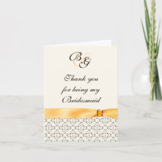 Bridesmaid Vielen Dank Card Topaz Wedding Set Dankeskarte