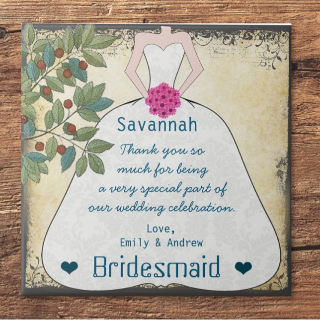 Bridesmaid Vielen Dank, dass Sie das Kinderkleid m Fliese (Von Creator hochgeladen)