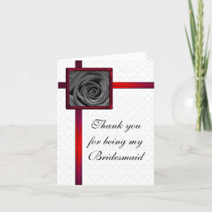 Bridesmaid Vielen Dank, dass Sie die Karte Schwarz
