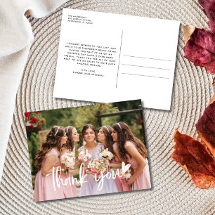 Bridesmaid Vielen Dank Foto Wedding Postkarte