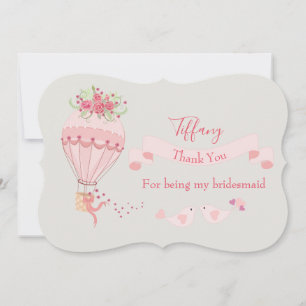 Bridesmaid Vielen Dank Hot Air Ballon Einladung