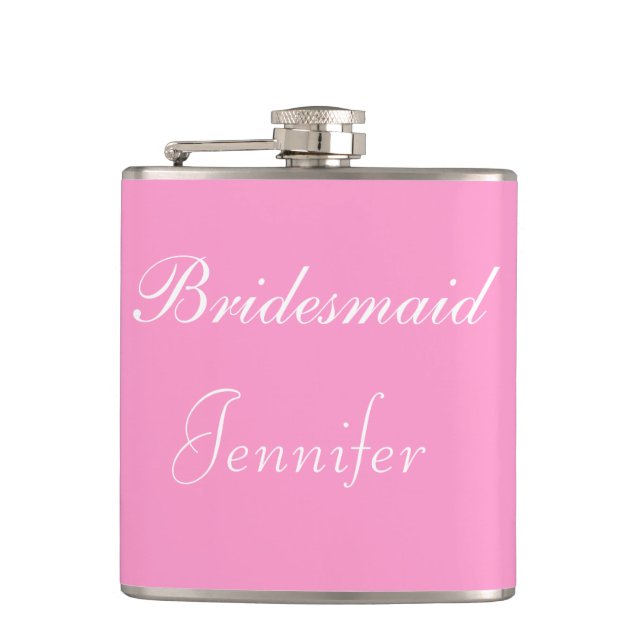 Bridesmaid Vinyl Wrapped Flask Flachmann (Vorderseite)