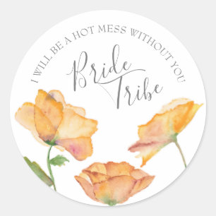 Bridesmaid Vorschlag Bribe Tribe Candle Label Runder Aufkleber