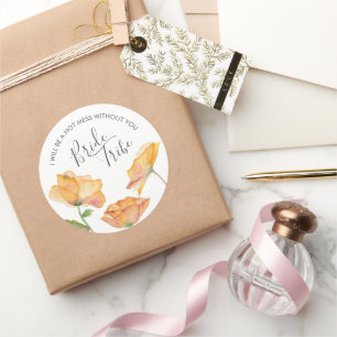 Bridesmaid Vorschlag Bribe Tribe Geschenksiegel Runder Aufkleber