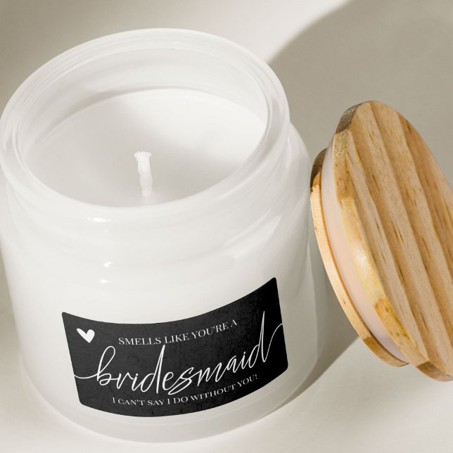 Bridesmaid Vorschlag Candle Label Aufkleber Adressaufkleber (Von Creator hochgeladen)
