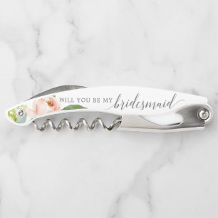 Bridesmaid Vorschlag Cork Screw - Airy Blush Kellnermesser