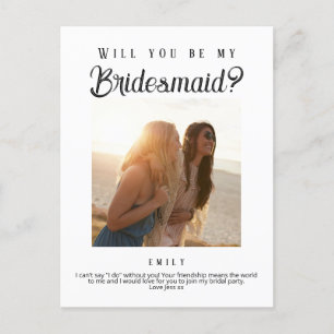 Bridesmaid-Vorschlag, Custom Newspaper Postkarte