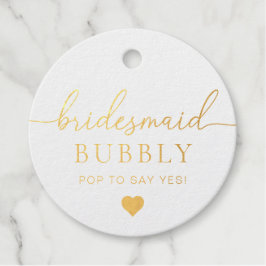 Bridesmaid Vorschlag Foil Favor Tag