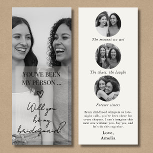 Bridesmaid-Vorschlag Foto-Karte mit Speicherkollek Save The Date