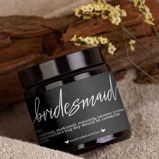 Bridesmaid-Vorschlag für eine Kennzeichnung Rechteckiger Aufkleber