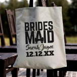 Bridesmaid Vorschlag Gift Wedding Tote Bag Tragetasche<br><div class="desc">Fügen Sie einfach den Namen Ihrer Brautjungfrau zu dieser nützlichen Tasche. Ideal,  um alle ihre "Danke,  dass du meine Brautjungfrau gewesen bist" Geschenke einzupacken!</div>