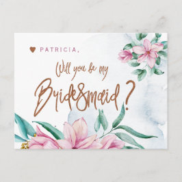 Bridesmaid Vorschlag Glave werden Sie meine Brides Postkarte