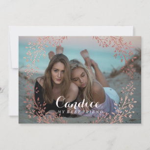 Bridesmaid Vorschlag Imitats Rose Goldflorale Gren Einladung