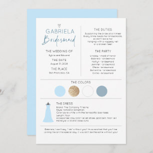 Bridesmaid Vorschlag & Information Dusty Blue