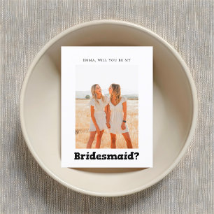 Bridesmaid-Vorschlag kühne spielerisch Postkarte