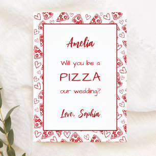 Bridesmaid Vorschlag Pizza Das ist mehr Italienisc Karte