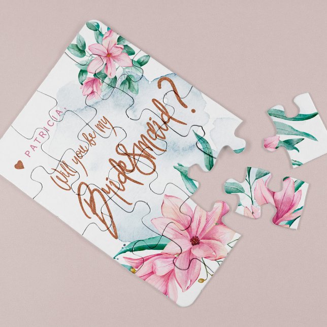 Bridesmaid Vorschlag rosa werden Sie meine Brautju Puzzle (Von Creator hochgeladen)
