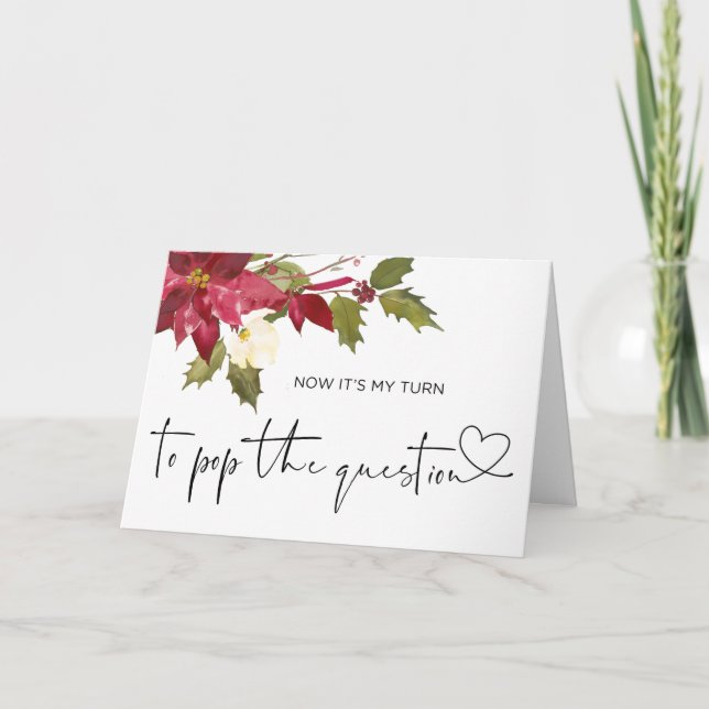 Bridesmaid Vorschlag Weihnachts-Winterhochzeit Karte (Vorderseite)