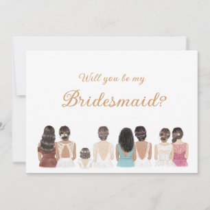 Bridesmaid-Vorschlagskarte Einladung