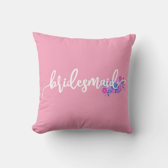 Bridesmaid Wedding Calligraphy | Kissen (Vorderseite)