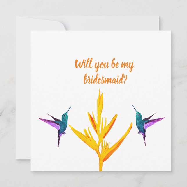 Bridesmaid Wedding Card Einladung (Vorderseite)