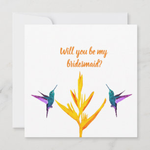 Bridesmaid Wedding Card Einladung