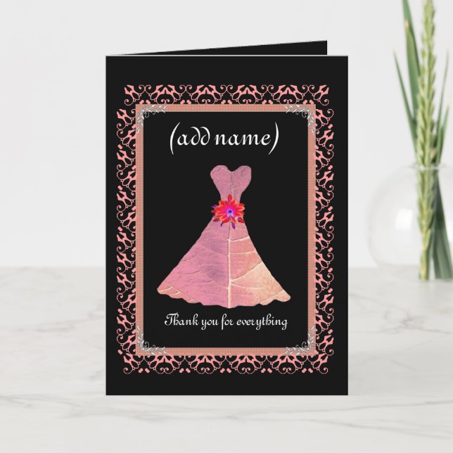 BRIDESMAID Wedding Danke - PEACH Gown (Vorderseite)