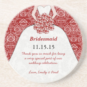 Bridesmaid Wedding Gown Untersetzer