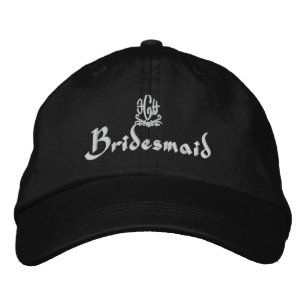 Bridesmaid Wedding I Black Bestickte Kappe