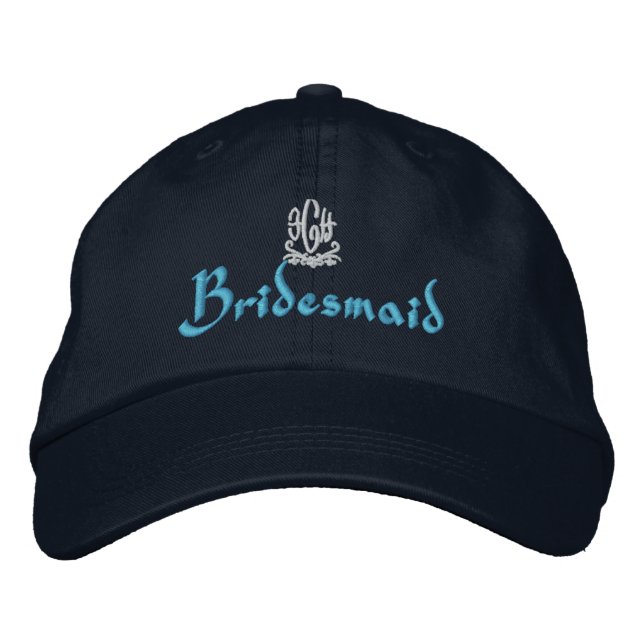 Bridesmaid Wedding I Navy Bestickte Baseballkappe (Vorderseite)