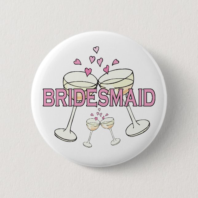Bridesmaid Wedding ID Button (Vorderseite)