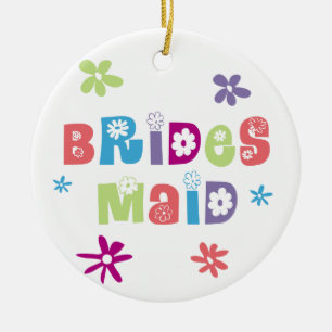 Bridesmaid Wedding Party Keramikornament