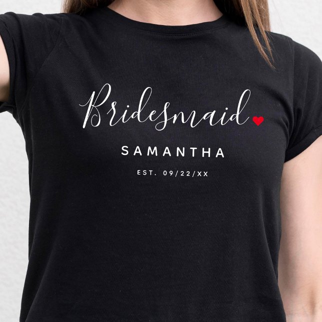 Bridesmaid Wedding T-Shirt (Von Creator hochgeladen)