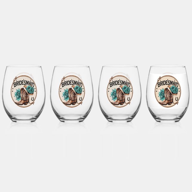 Bridesmaid Weinglas Ohne Stiel (Vorderseite)