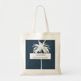 Bridesmaid White Palm Tree Elegante Moderner Chic Tragetasche