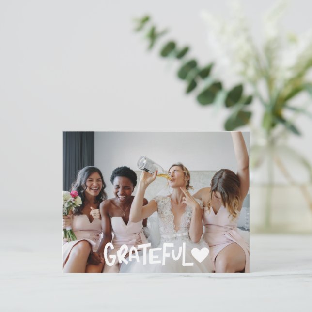 Bridesmaids Dankbares Foto Postkarte (Stehend Vorderseite)