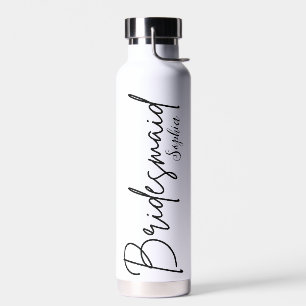 Bridesmaids Geschenke   Benutzerdefinierte schwarz Trinkflasche