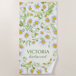 Bridesmaids Geschenke Wild daisy Blume individuell Strandtuch