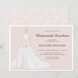Bridesmaids Luncheon Bridal Gown Einladung