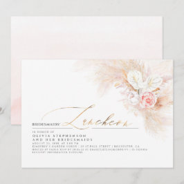 Bridesmaids Luncheon Pampas Grass Brautparty Einladung