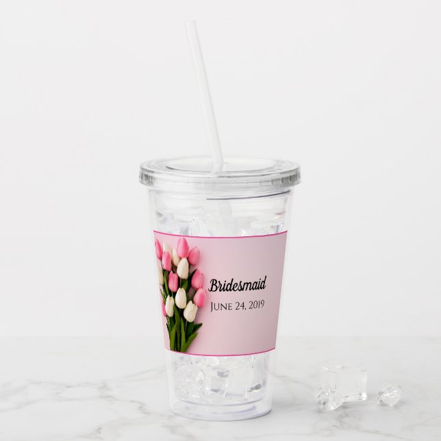 Bridesmaids Tulip Acrylic Tumbler Acryltrinkbecher (Vorderseite Ice)