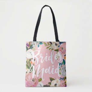 Bridesmaier Brushed Floral Wedding Party Pink