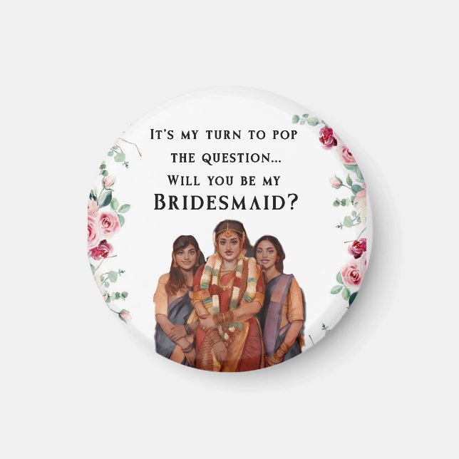 Bridesmaier Indian Wedding Magnet (Vorne)