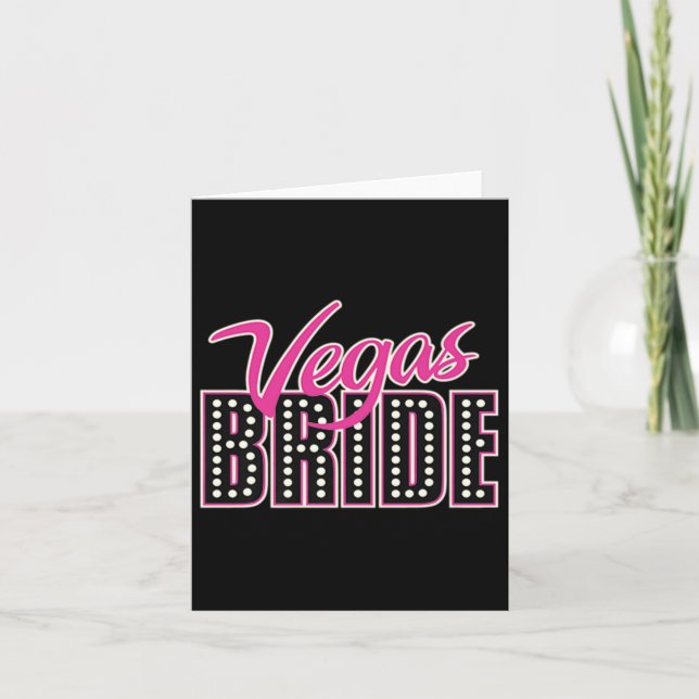 Bridesmaierteam Bride Groom Bride Vegas Bride T-Sh Karte (Vorderseite)