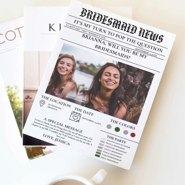 Bridesmais Vorschlag Zeitung+Informationskarte Bri Einladung (Von Creator hochgeladen)