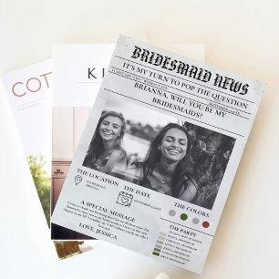 Bridesmais Vorschlag Zeitung+Informationskarte Bri Einladung